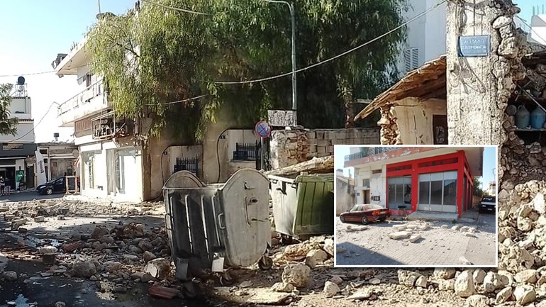 Pamje të frikshme nga tërmeti në Kretë/ Një 58-vjeçar humb jetën, një shqiptar i plagosur rëndë nga shembja e kishës. Dëmet materiale të shumta - Top Channel