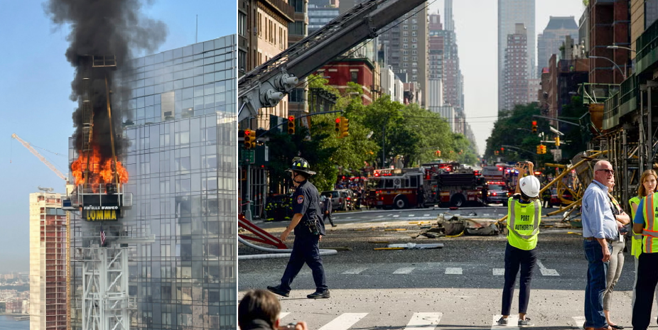 Video/ Zjarri dhe shembja e vinçit New York City lënë gjashtë të plagosur (fotot)