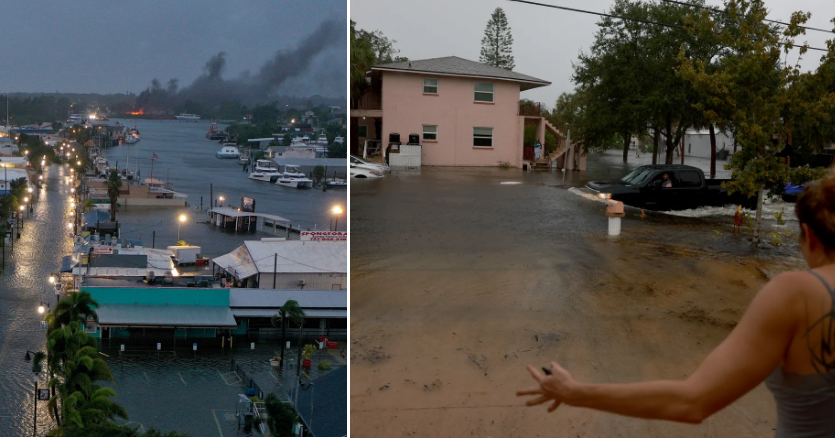 Foto të shkatërrimit të lënë nga uragani Idalia në lindje të Florida, SHBA