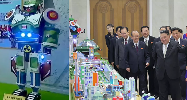 Kim Jong-un admiron robotët në stil ‘Transformers’ në ekspozitën ‘teknologjike’ koreano-veriore