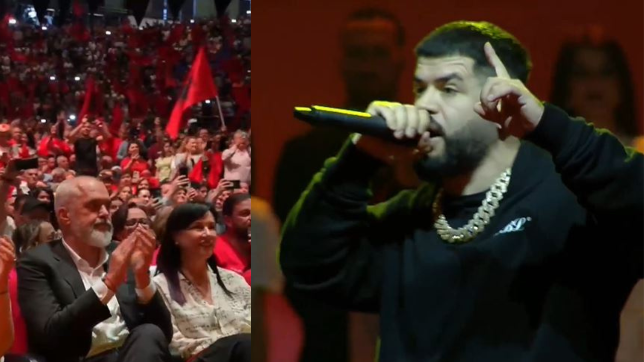 Rama e duartroket së bashku me Lindën  Noizy ndalon performancën  Meritojmë respektin e botës  për ata që nuk kanë besuar tek ne 