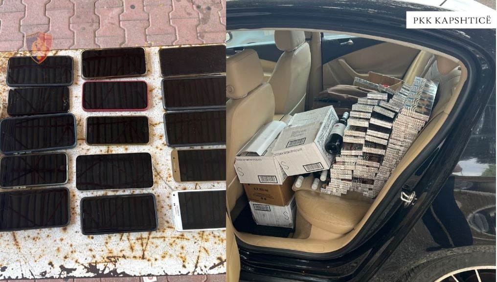 Kontrabandoi mallra nga Greqia  arrestohet në flagrancë 57 vjeçari në Kapshticë  i sekuestrohen celularë  pije alkoolike dhe cigare pa faturë