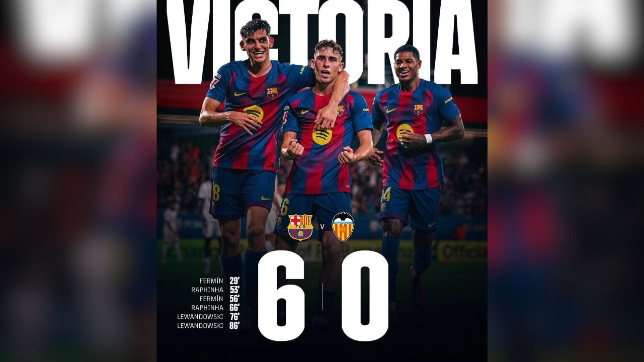 LaLiga  Barcelona luan tenis me Valencian  Raphinha  Lewandowski dhe Fermin shënojnë dopieta