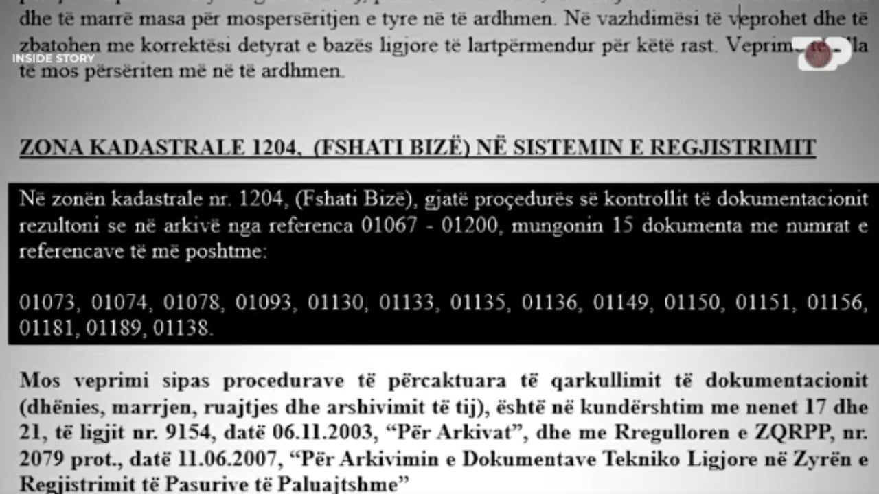 Inside Story  Dokumenti ekskluziv që zbuloi që në vitin 2019  futjen e duarve  në arkivat e pronave në Lalz por askush nuk ndërhyri