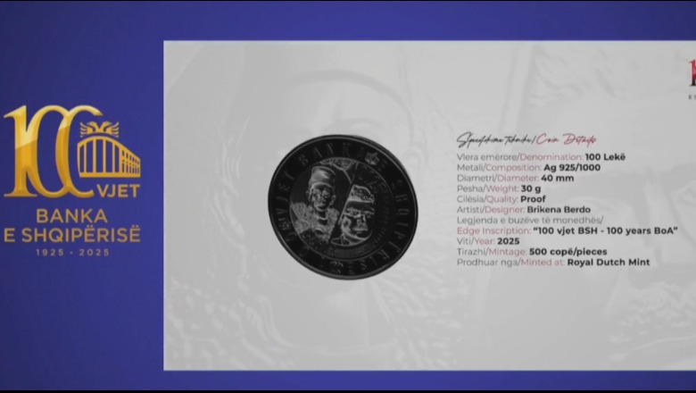 Konferenca për 100 vjetorin e Bankës së Shqipërisë  guvernatori Sejko prezanton monedhën e re