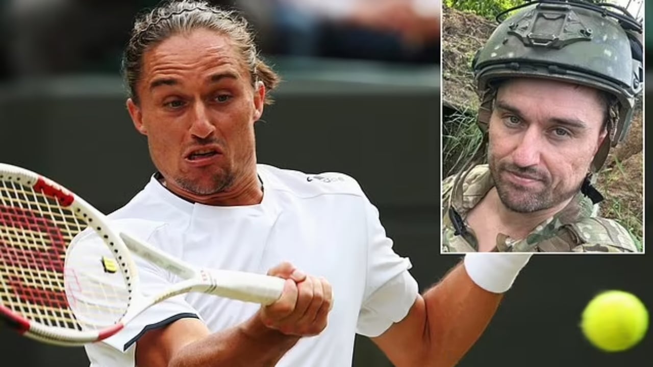Dikur luante me raketën e tenisit  sot me raketë luftarake  historia e ish tenistit  që lufton në mbrojtje të atdheut të tij  Ukrainës