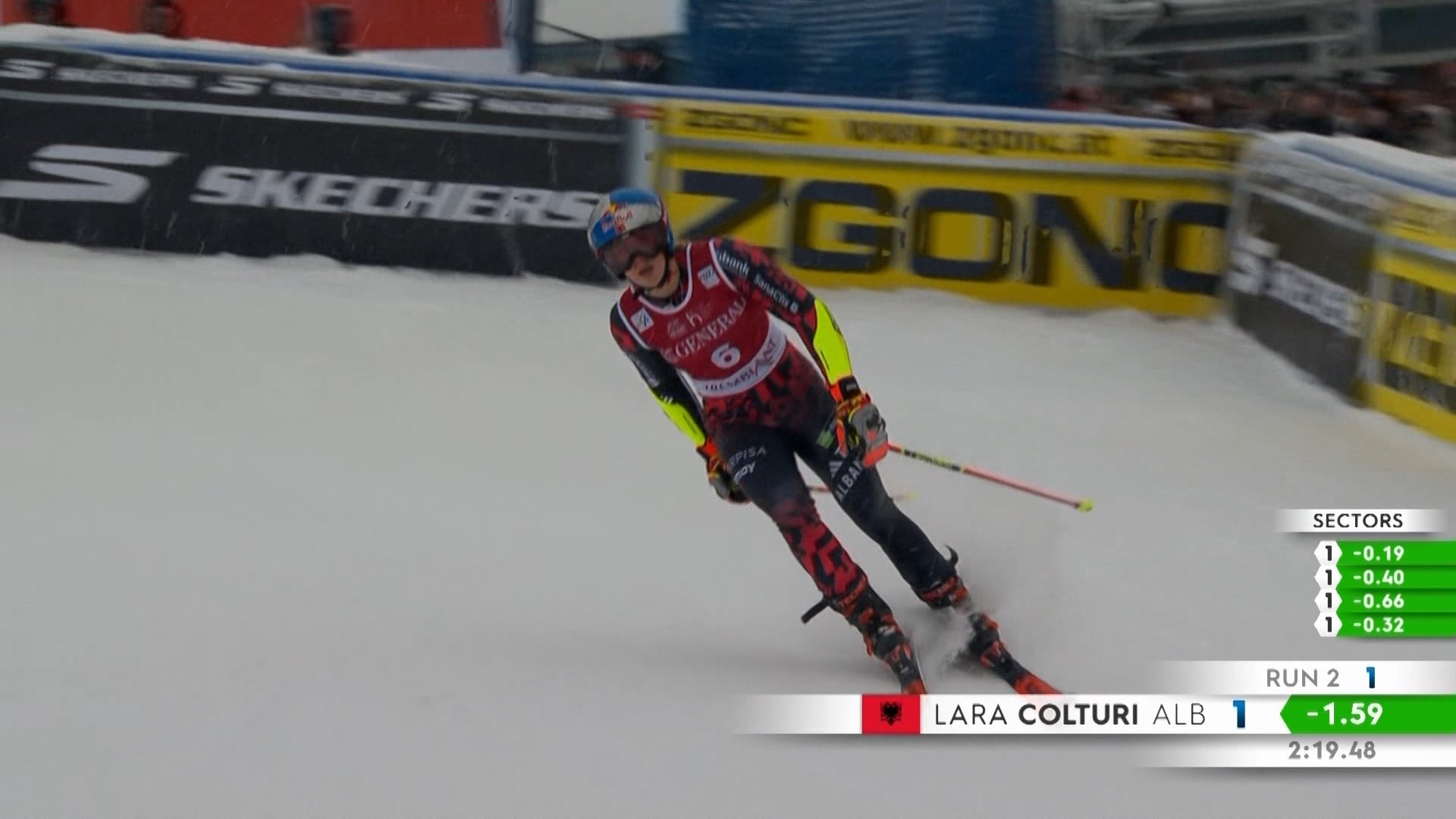 Skitë Alpine  Lara Colturi mbyll fundjavën në Tremblant  e 15 në slalomin gjigant