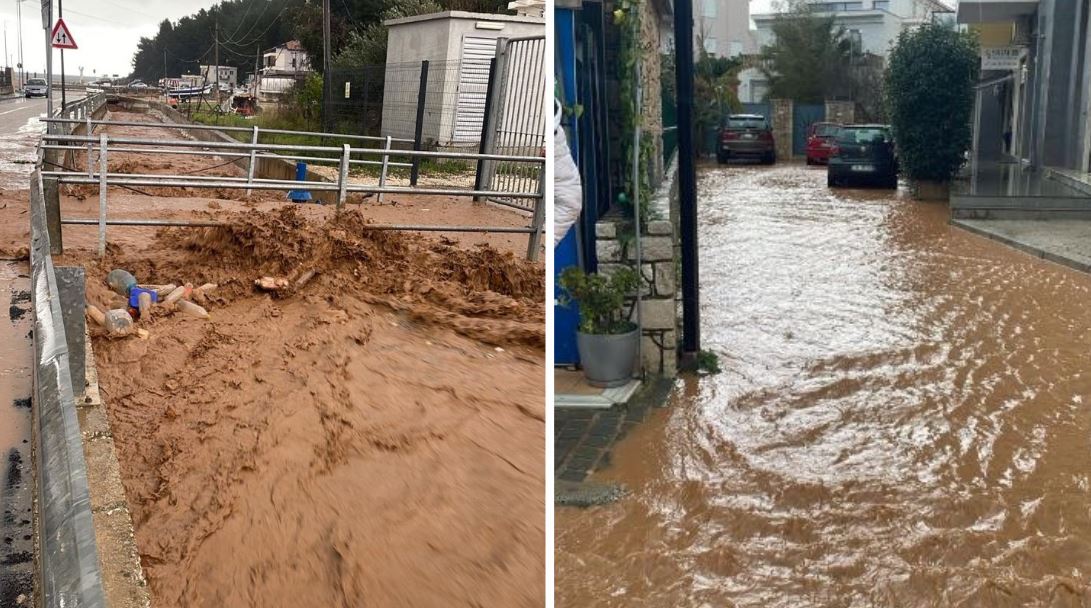 Reshjet e shiut përmbytën Himarën  uji vërshon në katet e para të banesave dhe bizneseve  probleme edhe në Qeparo