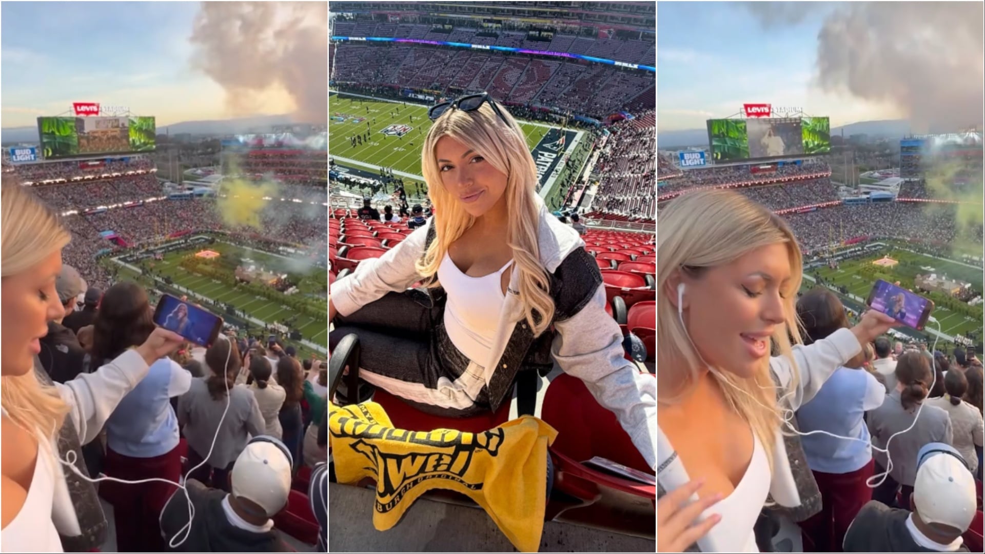 Video  Injoroi spektaklin e Bad Bunny duke ndjekur koncertin e promovuar nga Trump  influencerja e njohur e pëson keq