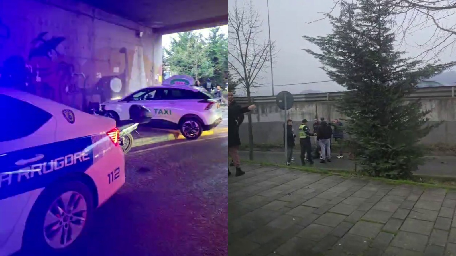 Aksident i rëndë pranë Kopshtit Zoologjik në Tiranë  taksia përplas motomjetin  plagoset drejtuesi