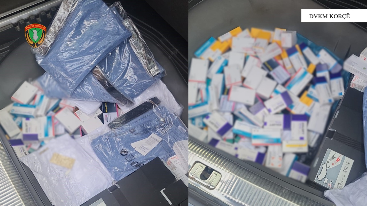 Kontrabandoi medikamente mjekësore dhe një sasi veshjesh pa dokumentacione  arrestohet 54 vjeçari në pikën kufitarë të Kapshticës
