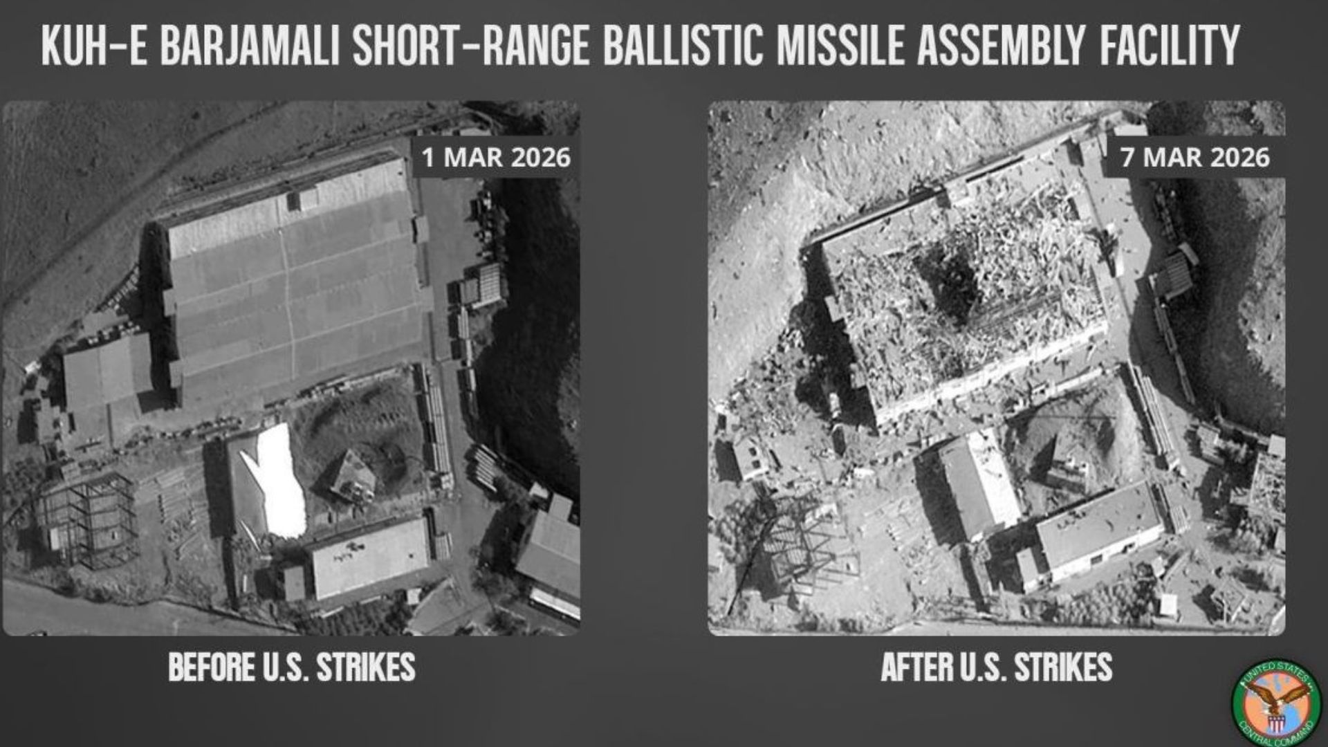 SHBA publikon fotot e objektit iraniane të prodhimit të raketave  baza duket plotësisht e shkrumbuar pas sulmeve amerikane