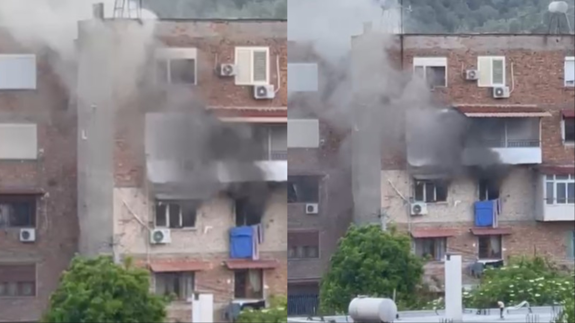 Përfshihet nga flakët një apartament në Elbasan  zjarrfikëset drejt vendngjarjes