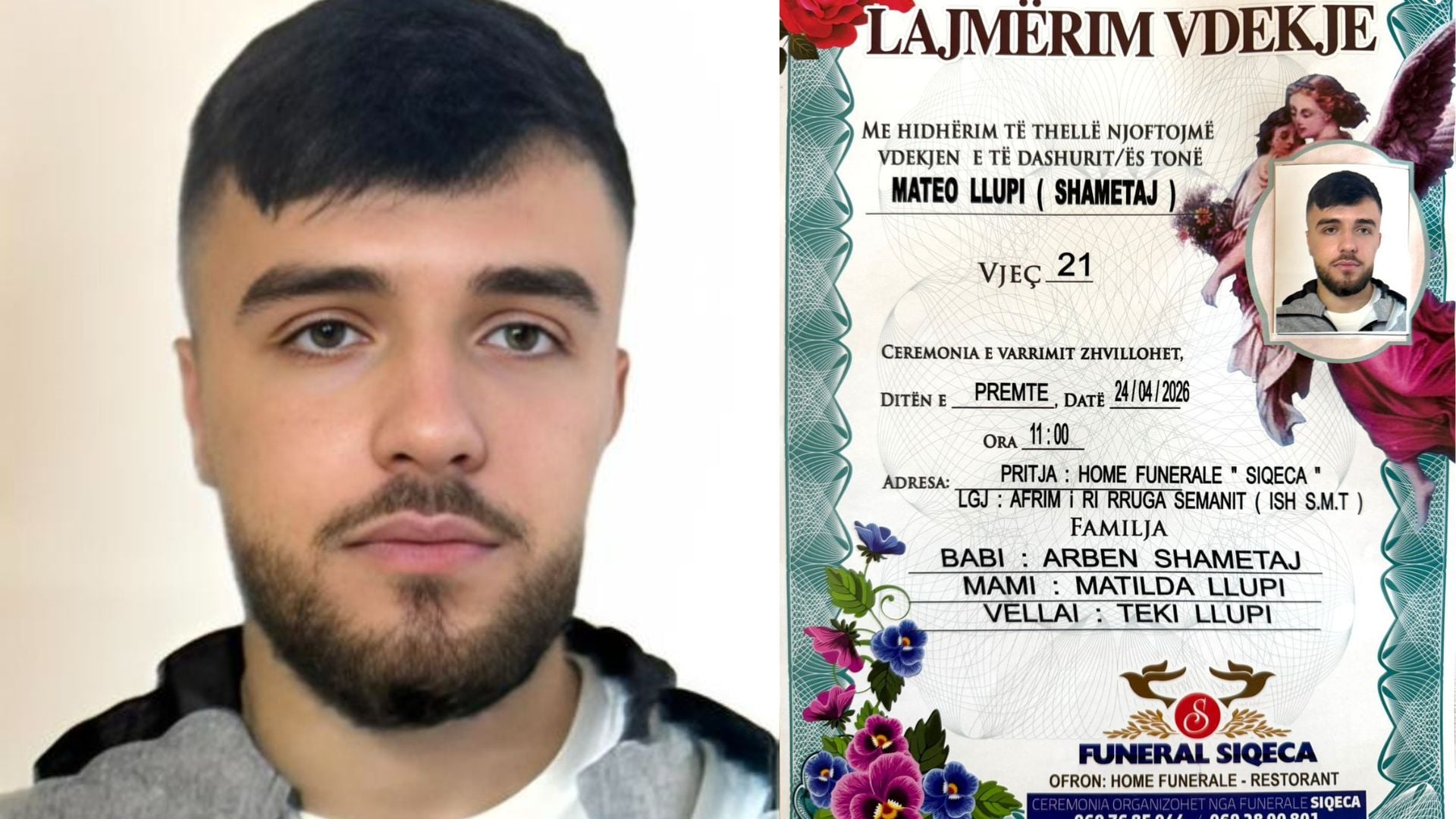 U qëllua për vdekje para disa ditësh në Suedi  transportohet në qytetin e Fierit trupi i 20 vjeçarit shqiptar