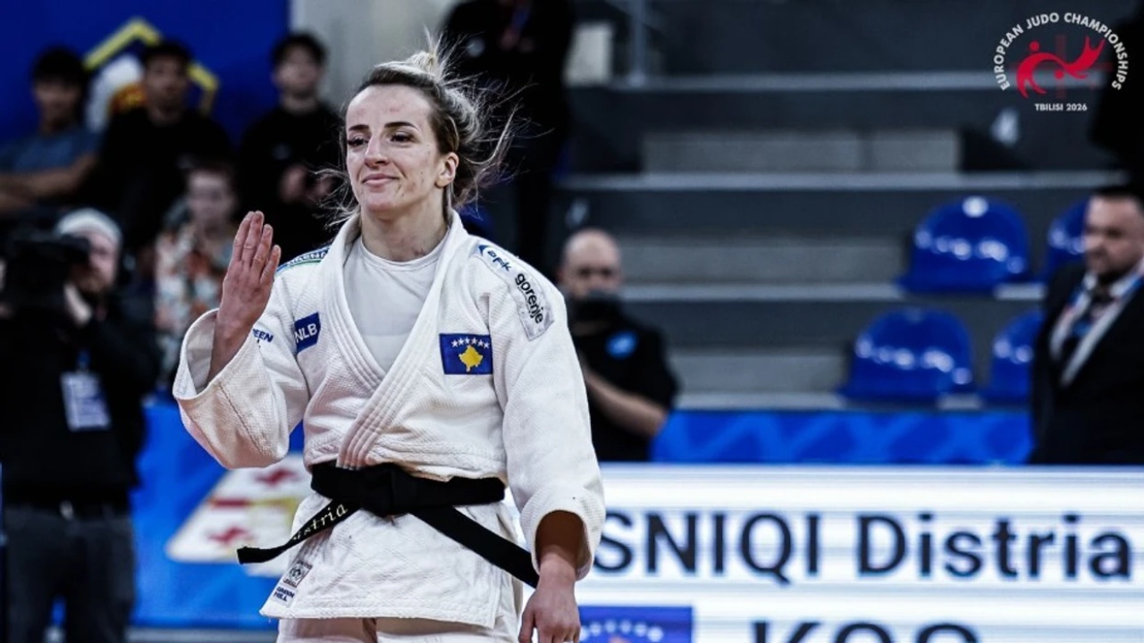 Distria Krasniqi shpallet kampione europe në xhudo  mundi në finale francezen në Europianin e Tbilisit