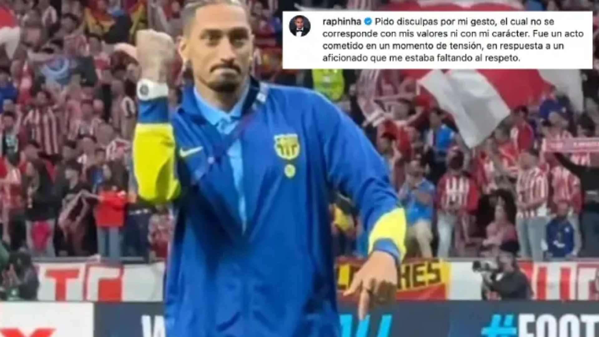 Pas sfidës me Atletico  Raphinha kërkon ndjesë për gjestin ndaj tifozëve
