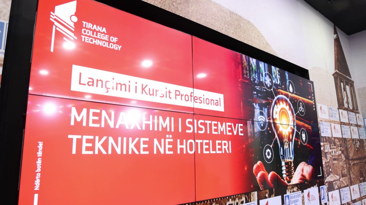 Tirana College hap kurs hotelerie  lërkesa e lartë për profesionistë në turizëm  TCT hap programin e parë të këtij lloji