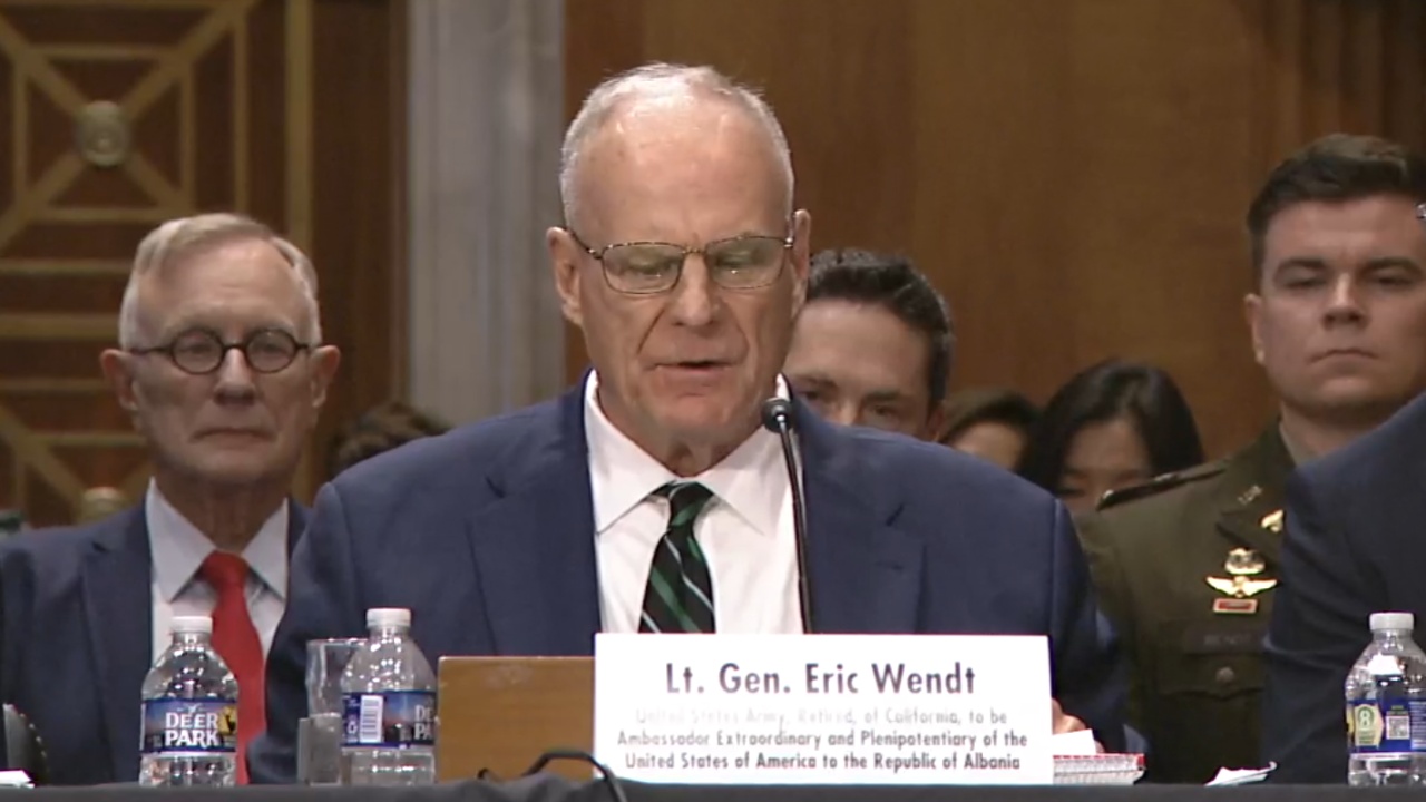 U nominua nga Trump për ambasador në Tiranë  Eric Wendt para Senatit  Katër prioritetet e mia  do mbështes Shqipërinë në luftën kundër korrupsionit dhe krimit të organizuar transnacional