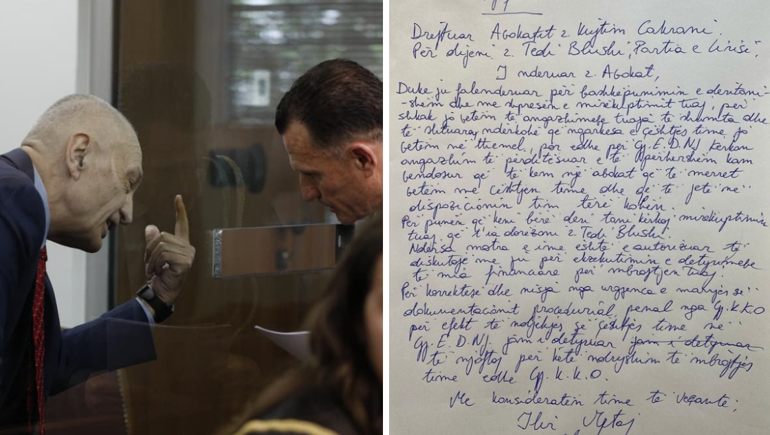 Më duhet një avokat që të merret vetëm me çështjen time   zbulohet letra e Metës për kujtim Cakranin  Motra ime do diskutojë me ju për detyrimet financiare