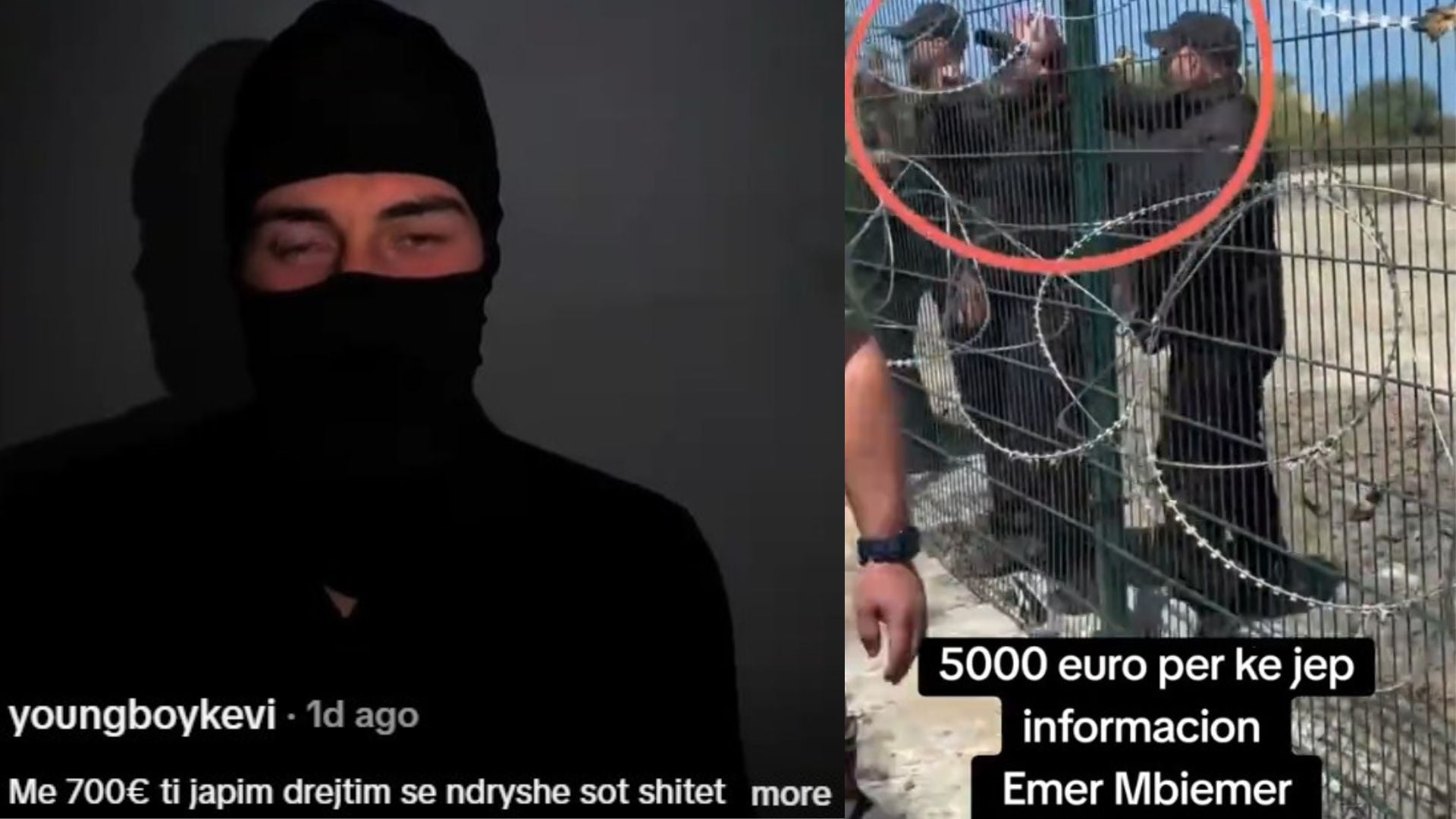 Thirrje për destabilizim dhe gjuhë urrejtjeje në rrjetet sociale nga të rinj me maska  pas protestës së Zvërnecit  5 mijë euro kush jep informacion me emër e mbiemër për rojet private