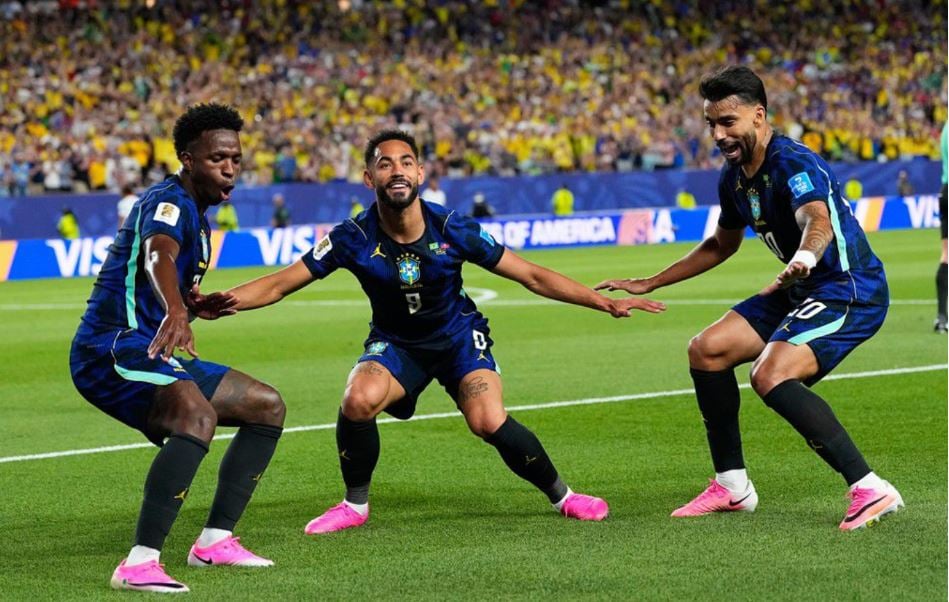Brazili rikthehet te fitorja  Cunha dhe Vinicius mposhtin Haitin dhe afrojnë  Seleçaon  me fazën me eliminim direkt