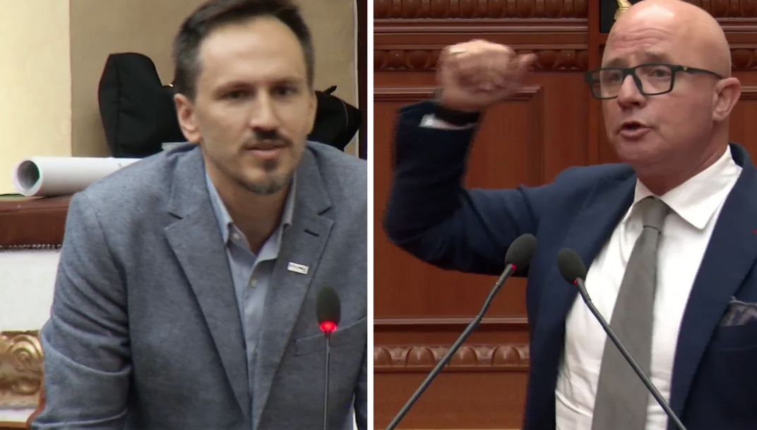  Ti  komunistuc i vogël  qorra apo çfarë jeni ju   Strazimiri përplaset me deputetin e Lëvizjes Bashkë për protestën  Muçi  Dilni dhe jepuni llogari