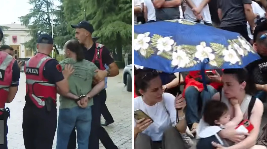 LIVE  Goxhaj me pranga në duar dërgohet në Komisariat  protestuesit  mësyjnë  te Drejtoria e Policisë  Mos prisni orën 19 00