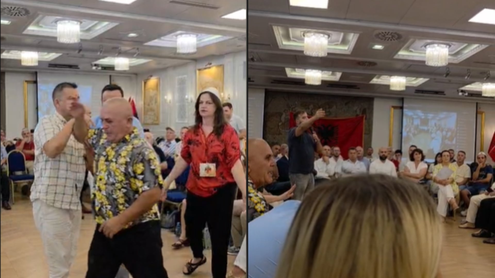 Kuvendi Kombëtar i Protestës mbahet mes tensioneve  të pranishmit përplasen me njëri tjetrin  Organizatori  Nuk ma ka ndier kur kam pasur 300 veta përballë  jo më juve