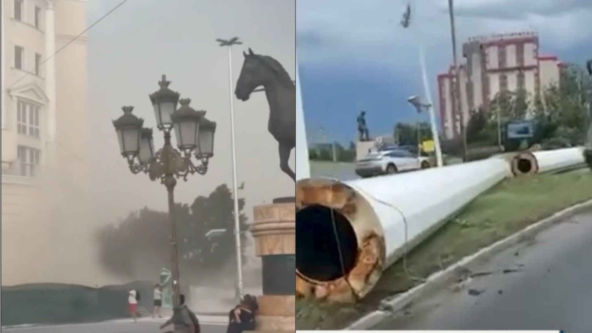 Një stuhi e fuqishme godet Shkupin  raportohen dëme të shumta materiale