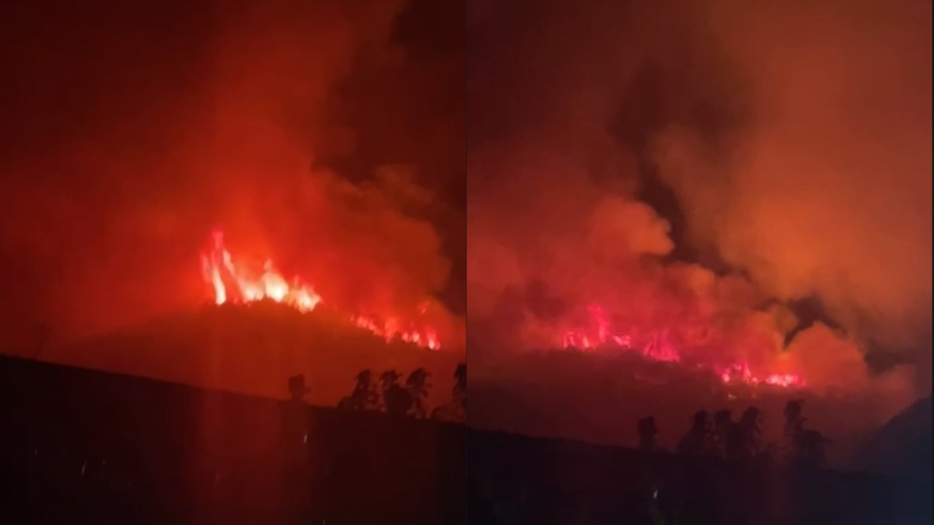 Zjarri del jashtë kontrollit në Gojan të Pukës  flakët afrohen ngjitur me fshatin  Banesat në rrezik serioz