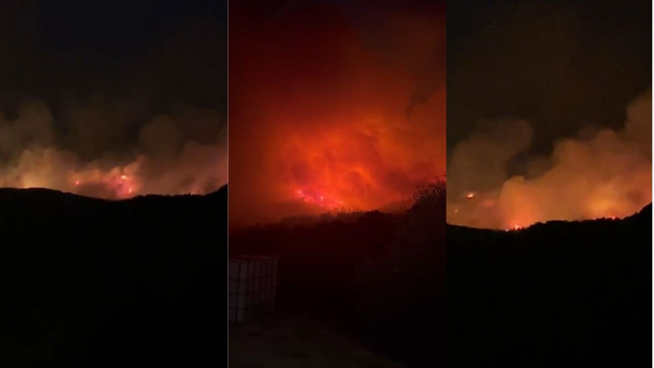 Zjarri në rrethinat e Tiranës, situatë alarmante! E pamundur ndërhyja e zjarrfikësve, shkak terreni i vështirë