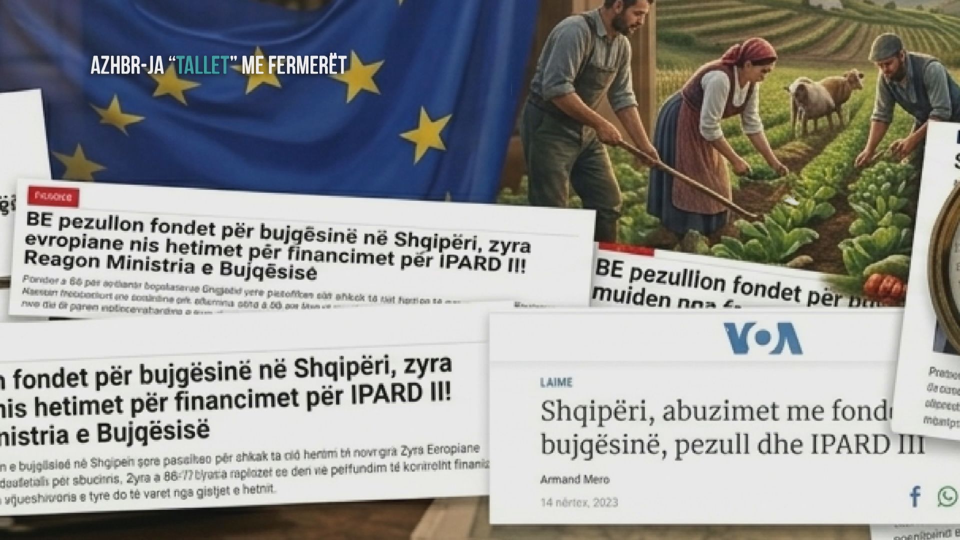 Fiks Fare   Ma mbytën djalin 23 vjeç   rrëfimet e fermerëve që mbetën pa mbështetje  AZHBR largon gazetarët me policë 