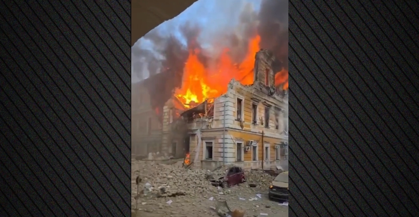 video-akademia-e-shkencave-ne-kiev-perfshihet-nga-flaket-pas-nje-sulmi-me-dron-rus-nje-i-vdekur-dhe-tre-te-plagosur
