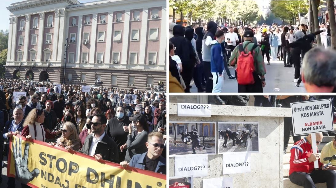 LIVE/ Pedagogë e studentë refuzojnë dialogun me Ramën, tubimi nisi paqësisht te Kryeministria, ‘acarohen’ te Ministria e Arsimit, gurët sërish në ‘skenë’