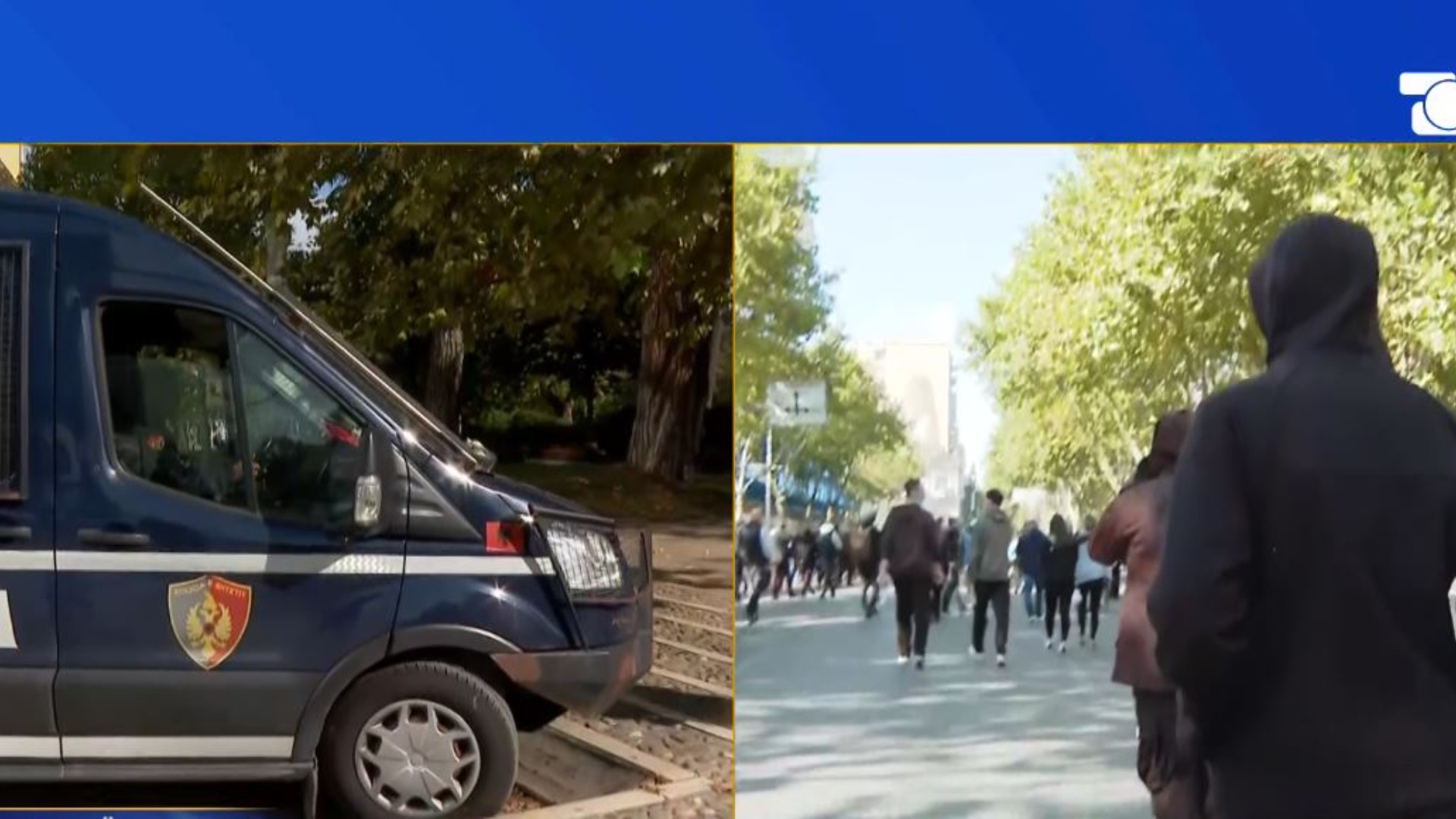 Foto nga burimi: Frikë nga grumbullimi i protestuesve, Policia zhvendoset te Kuvendi dhe “blindon” hyrjet