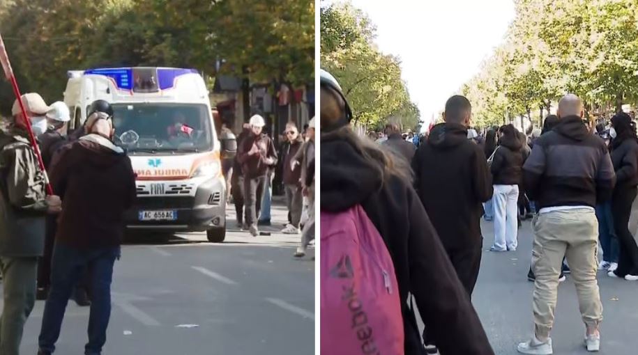 Tensione në protestë  nis hedhja e gurëve  lëndohet një gazetare