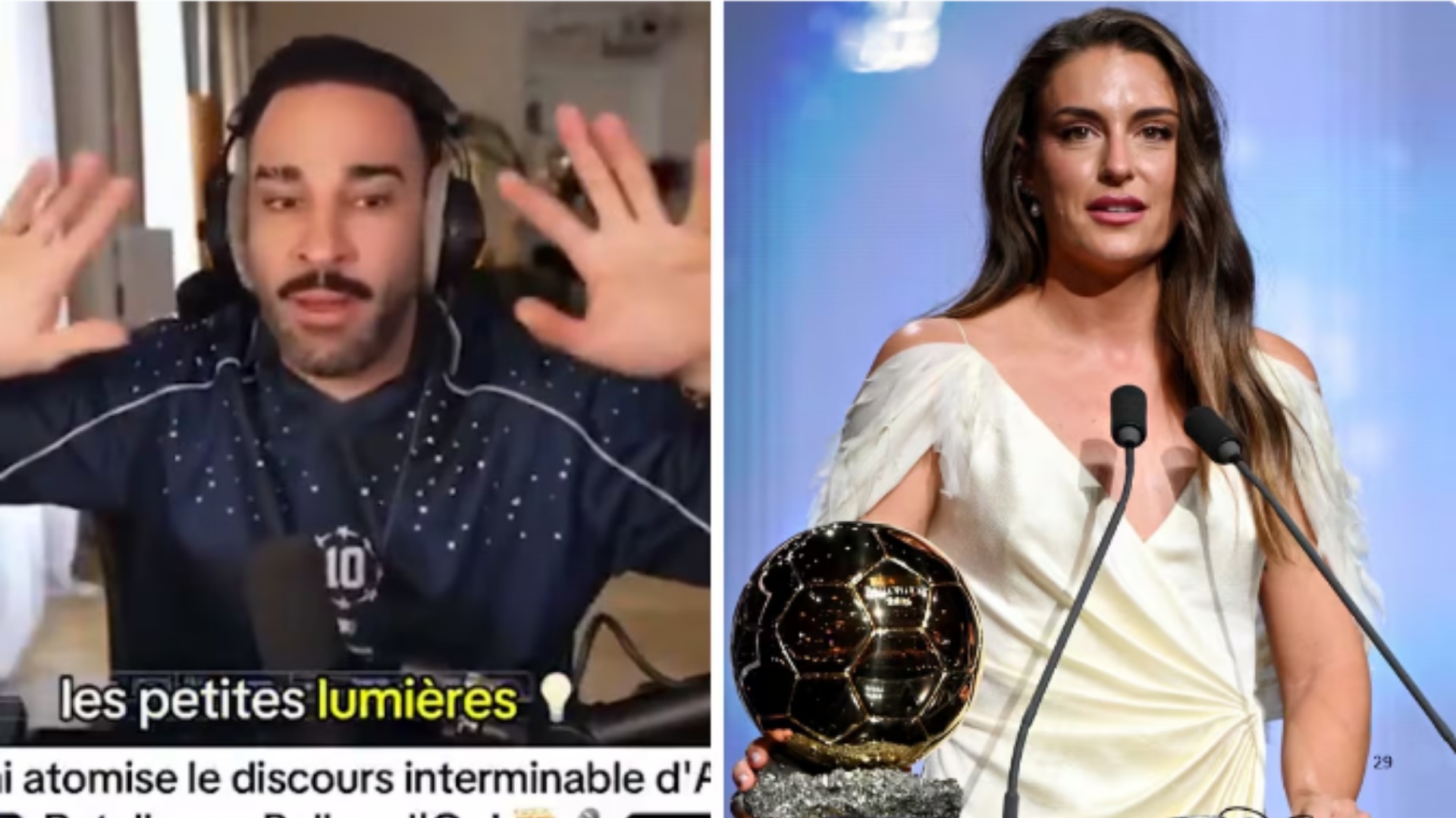  Hiqe mikrofonin    Ish futbollisti i Milanit në vorbullën e polemikave për frazën ndaj Alexia Putellas gjatë ceremonisë së Topit të Artë