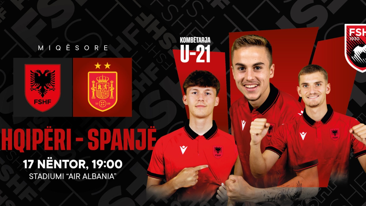 Foto nga burimi: Miqësore luksi për Kombëtaren U-21, ekipi i Alban Bushit pret në Tiranë Spanjën