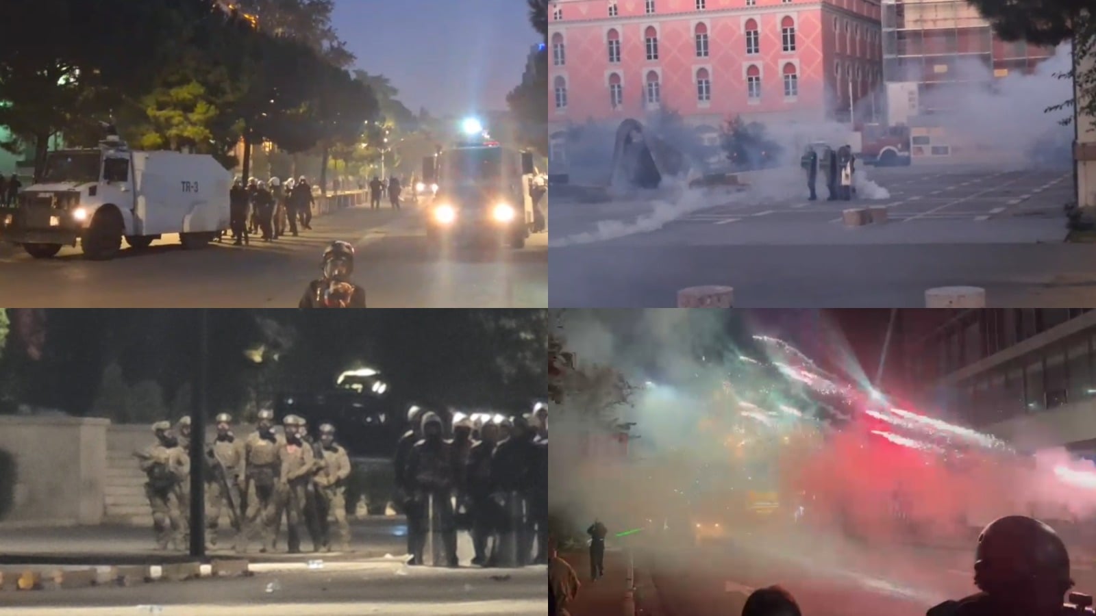 LIVE/ Tirana në tension, sulmohet Ministria e Brendshme, protestuesit përdorin molotovë e gurë, policia përgjigjet me gaz, ujë e plumba gome, RENEA te Kryeministria