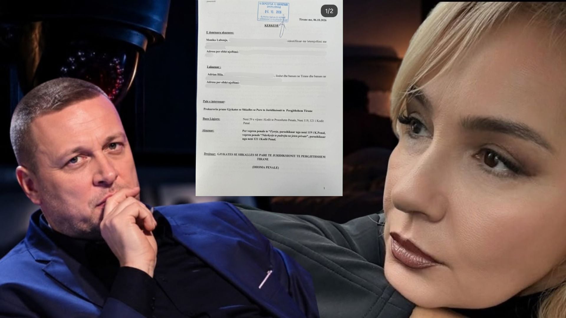 Foto/ Videot intime të publikuara në rrjet, Monika Lubonja denoncon Adi Hilën për fyerje dhe ndërhyrje të padrejtë në jetën private