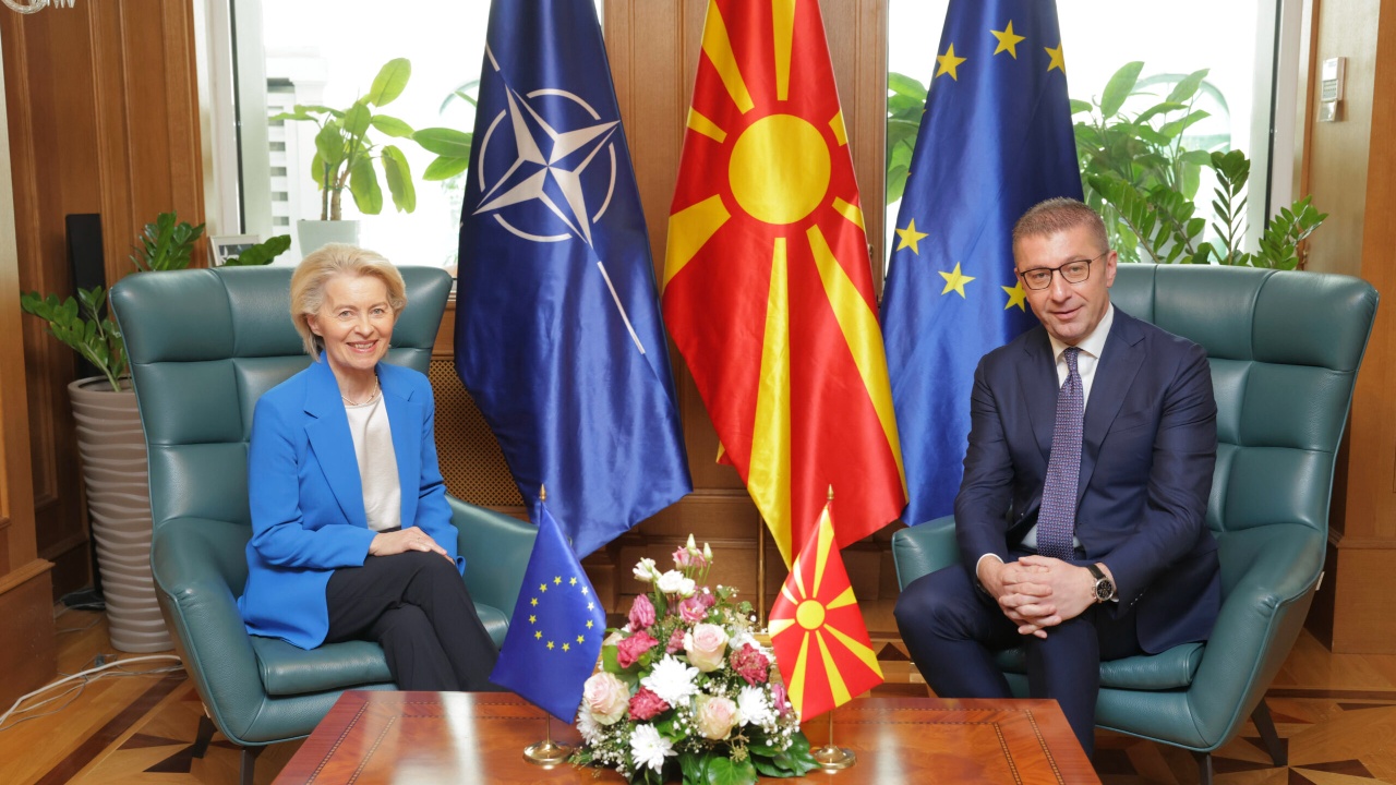 Takimet në Ballkanin Perëndimor/ Von der Leyen në Shkup: Vetëm një hap e ndan Maqedoninë e Veriut nga negociatat me BE-në